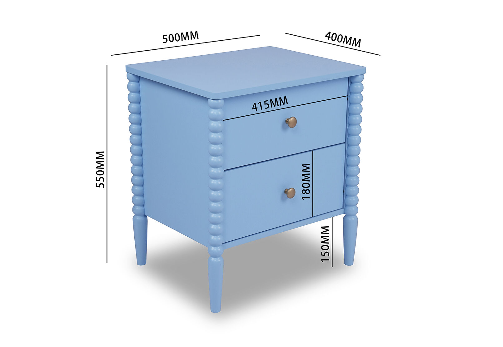 PORDENONE - 2 Drawer Bedside PORDENONE