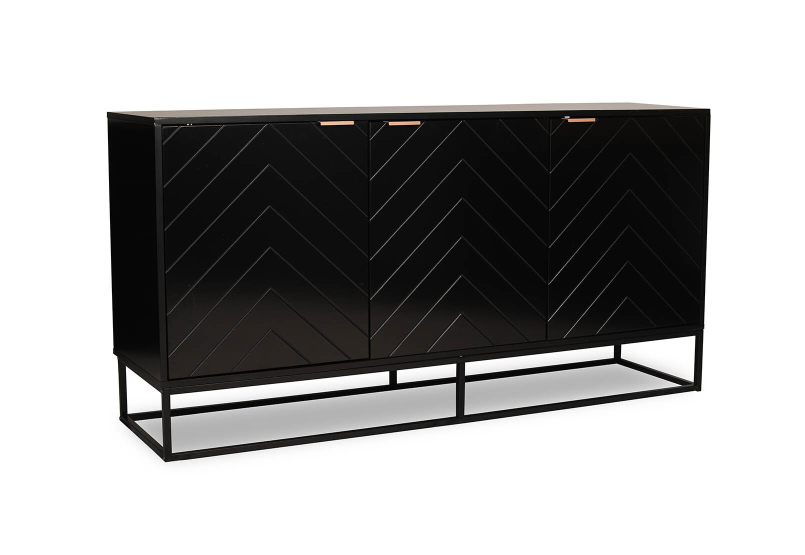 HARDING - Black 3 Door Buffet HARDING