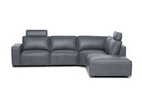 BARTELLE LEATHER - 5 Piece RHF Corner Chaise. BARTELLE LEATHER