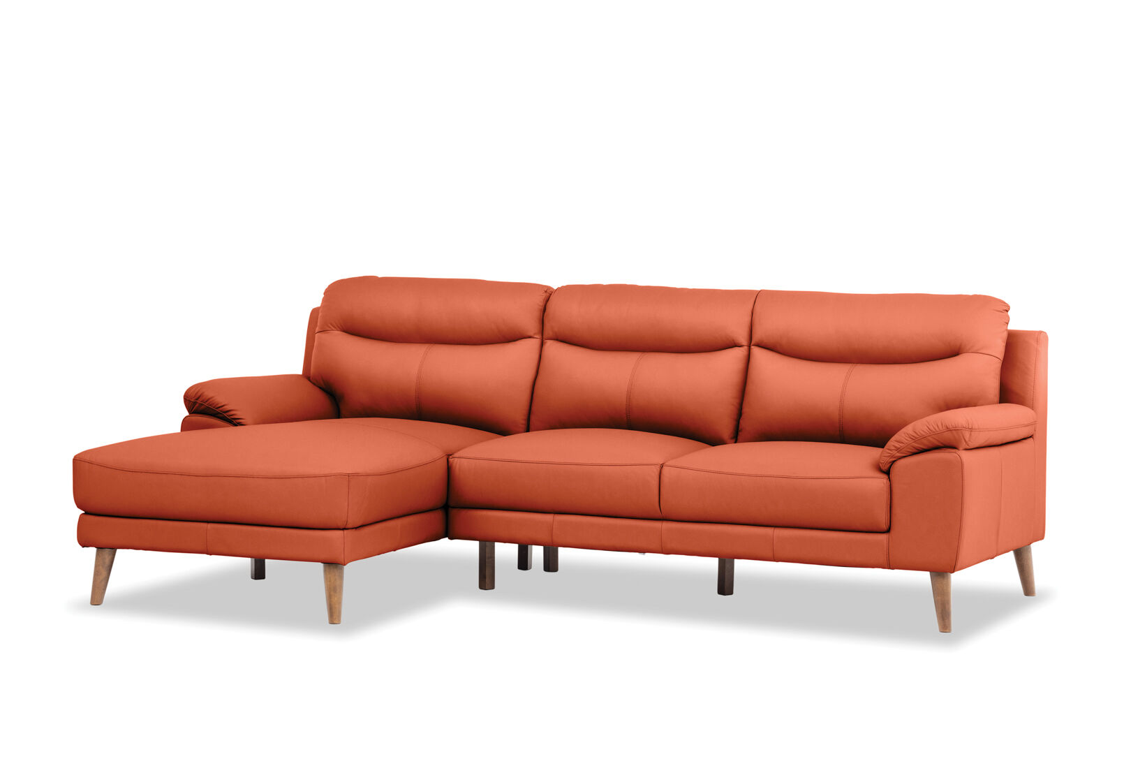 CASPIAN - Leather 3 Seat LHF Chaise CASPIAN