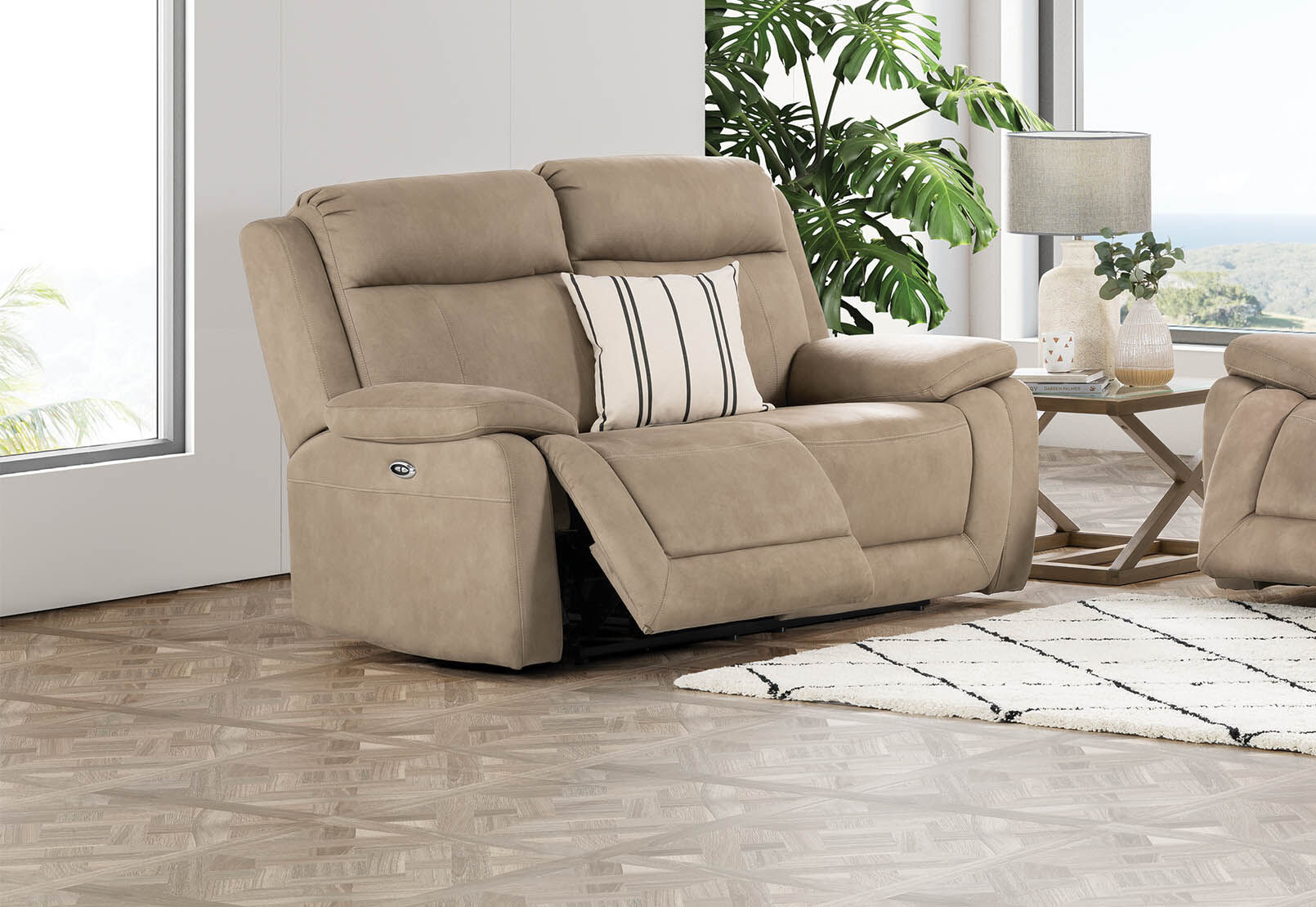 SAN MARCO - Fabric 2 Seater Sofa with Electric Recliners SAN MARCO