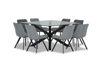 PROMENADE - 9 Piece Dining Suite with Blaze Dining Chairs