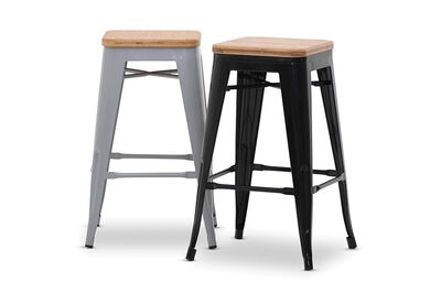 HARZ - 68cm Timber Seat Stool
