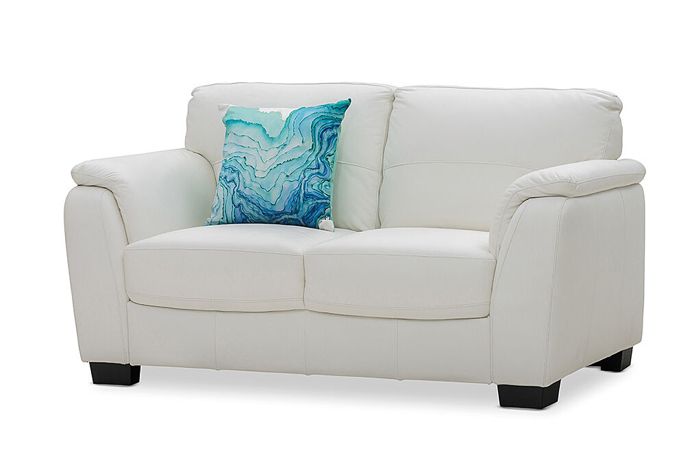 PURE WHITE MARISSA Leather 2 Seater Sofa