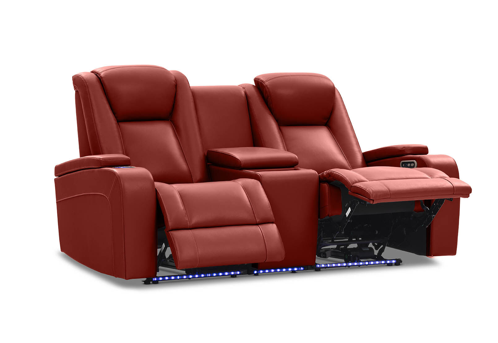 SENTINAL MK2 LEATHER - 2 Seater with 2 Electric Recliners and Console SENTINAL MK2 LEATHER