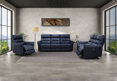 REMUS LEATHER - 3 Seater with 2 Inbuilt Electric Recliners