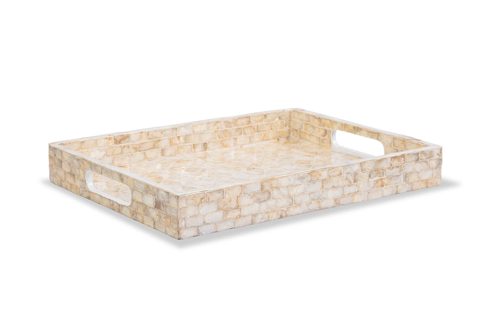 ALINA - 32 x 25cm Capiz Rectangle Tray ALINA
