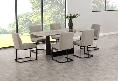 MILAS - 7 Piece Suite with Nevis Dining Chairs