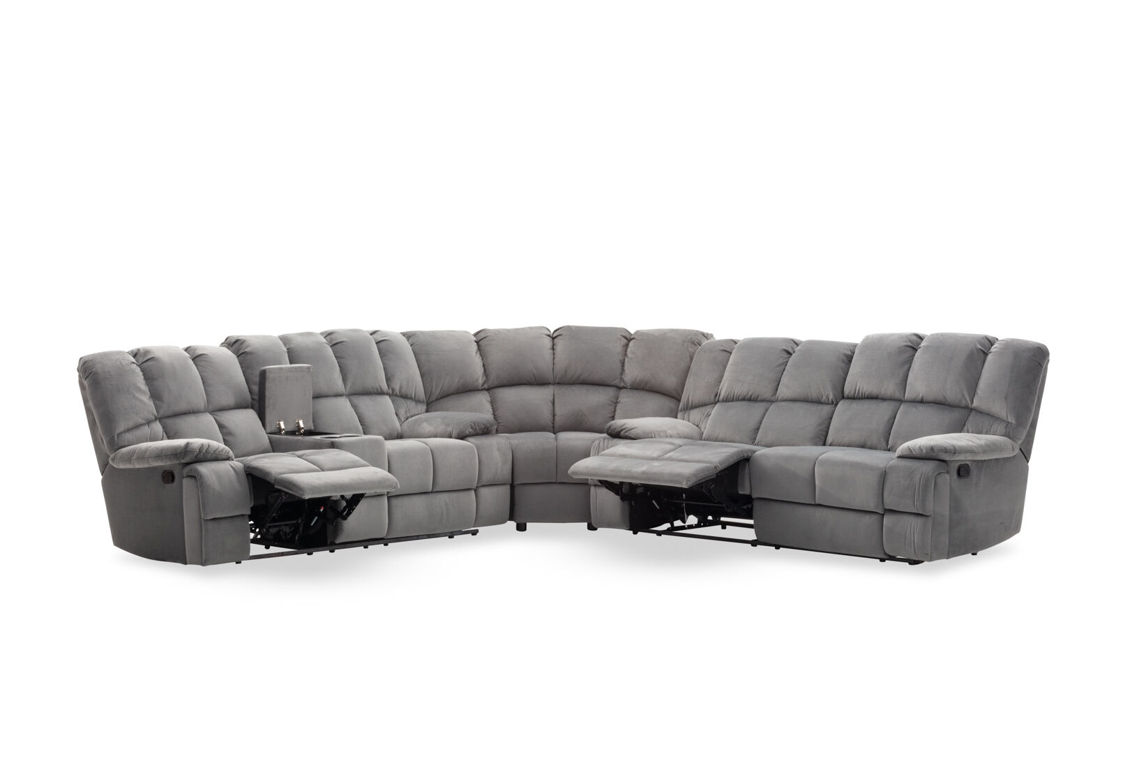 LEBRON FABRIC - Corner with Recliners LEBRON FABRIC
