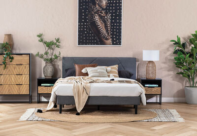 FRAZIER - Dark Grey Queen Bed