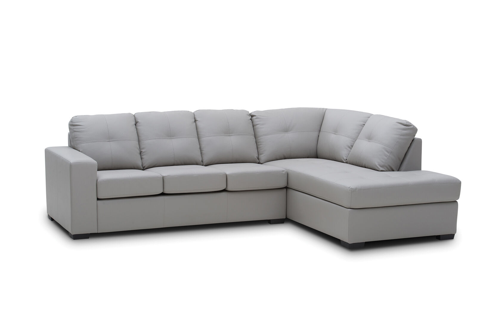 DIAMOND - Leather-Look Right-Hand Facing Corner Chaise with Sofa Bed DIAMOND