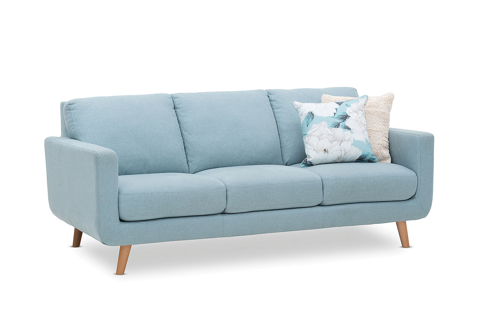 BLUE PHOEBE Fabric 3 Seater Sofa