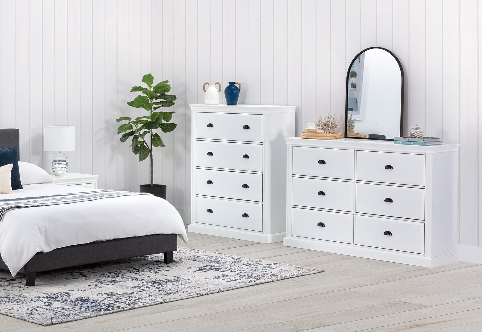 WHITE OLD GREENWICH 6 Drawer Dresser