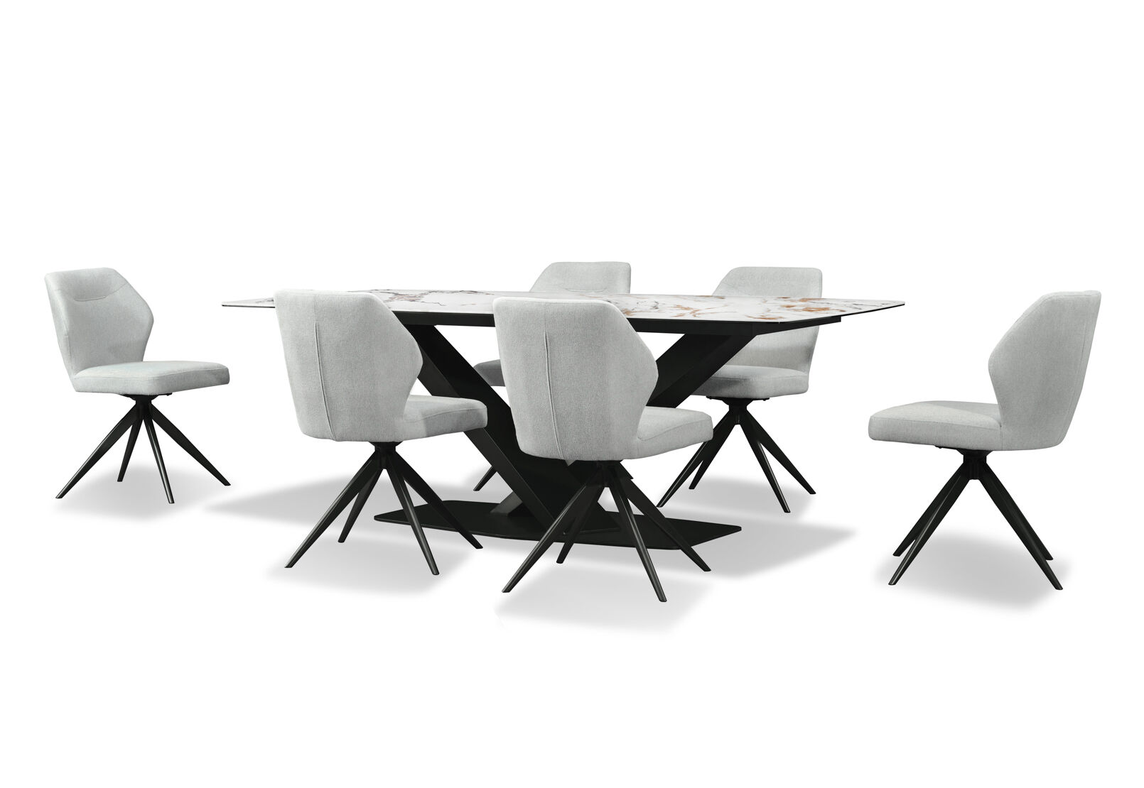 LEGANA - 7 Piece Dining Suite with Aldric Dining Chairs LEGANA