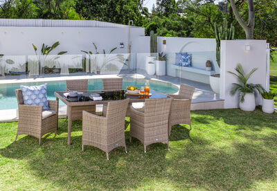 BARBOSA - 7 Piece Outdoor Setting