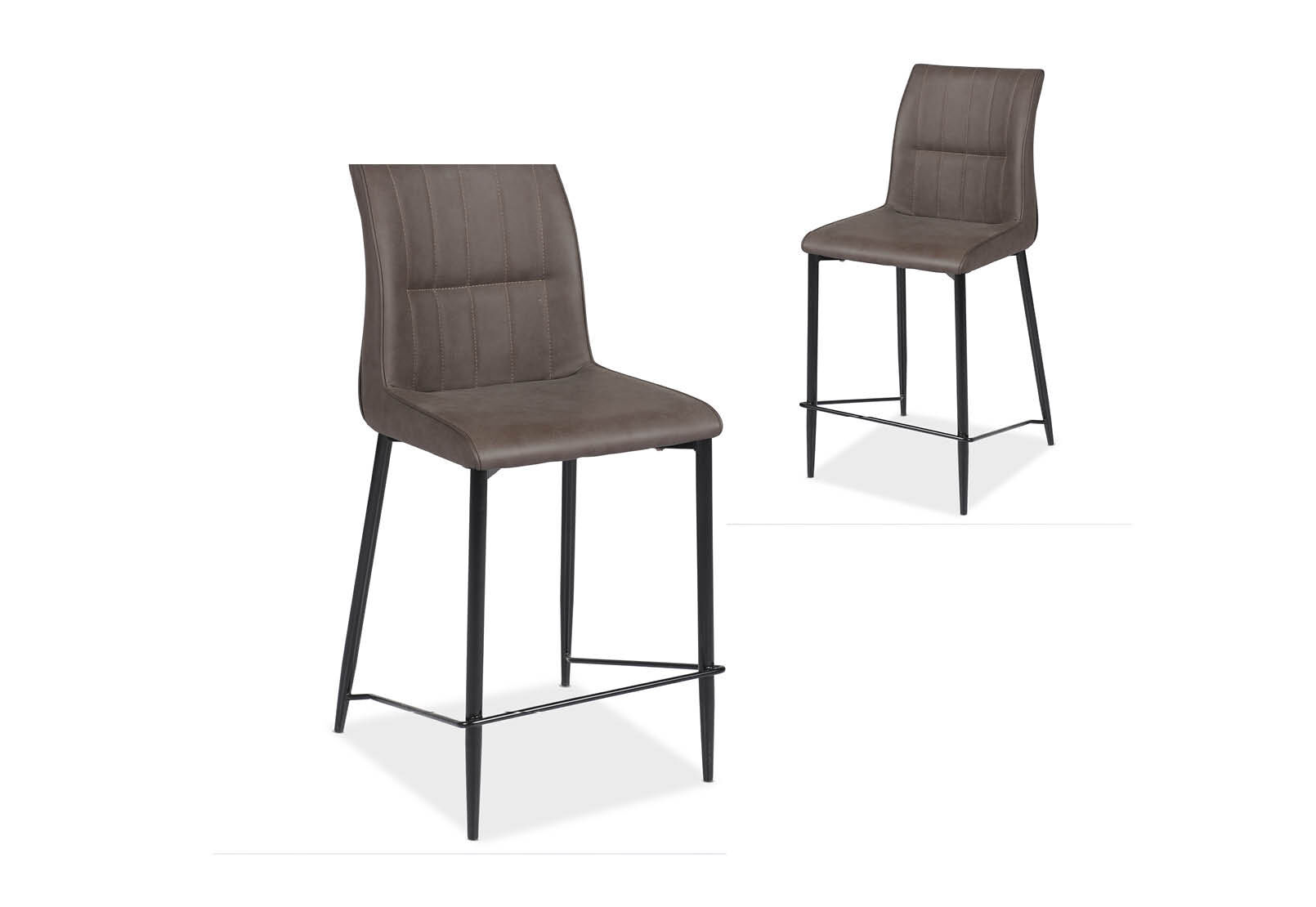 Dark Brown Fox Set Of 2 Bar Stools Amart Furniture