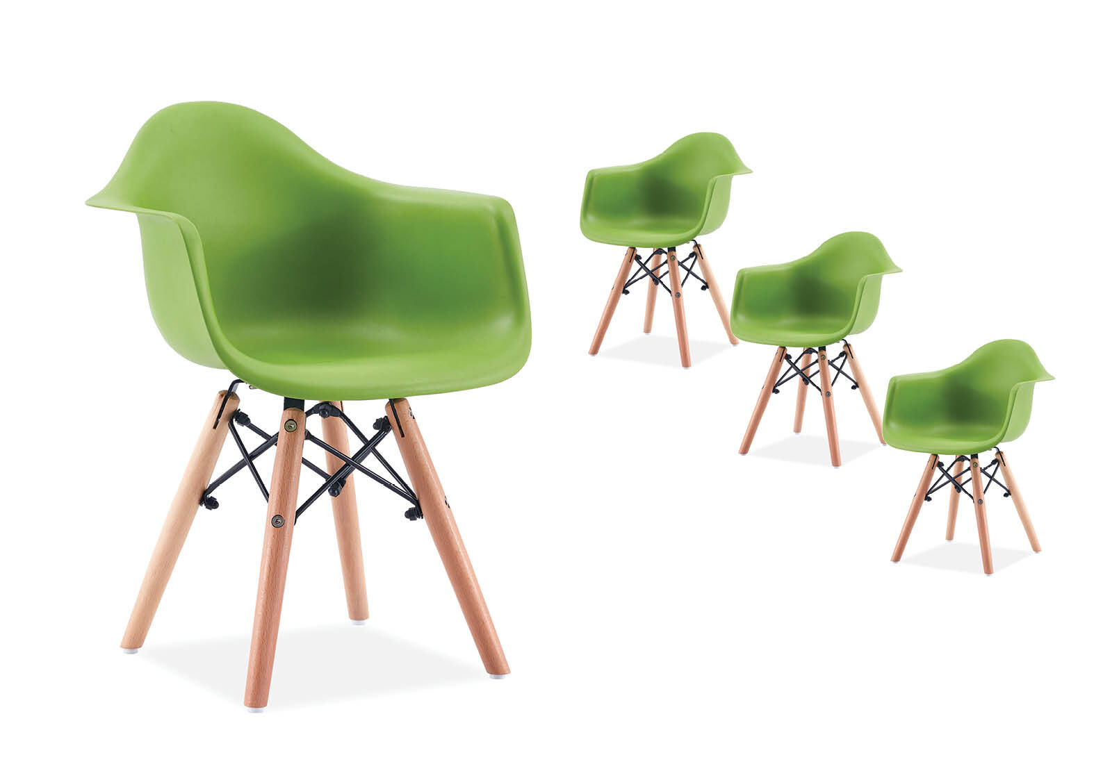 Light Green Biella Light Green Set Of 4 Kids Chairs Amart Furniture