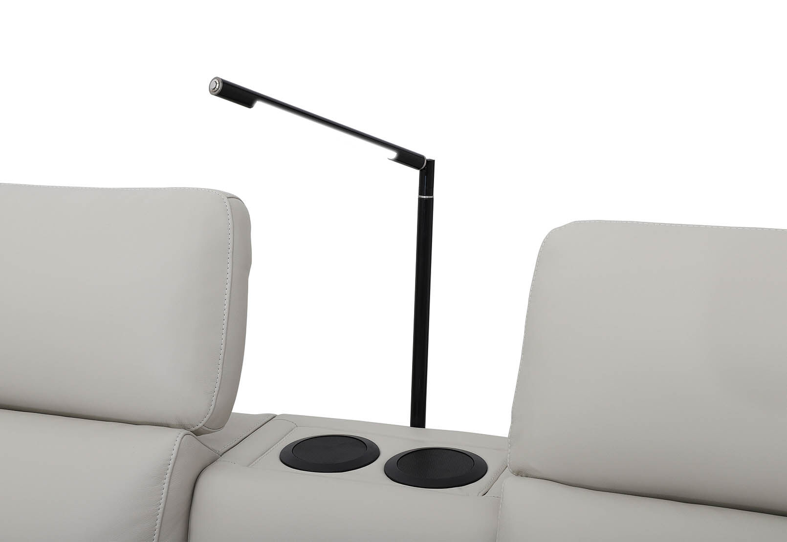 CASSIUS MK2 LEATHER - 2 Seater with Console and 2 Inbuilt Electric Recliners CASSIUS MK2 LEATHER