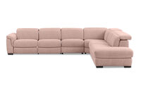 LUCIANO - Fabric Corner Lounge with 3 Inbuilt Electric Recliners and Right-Hand Facing Chaise LUCIANO