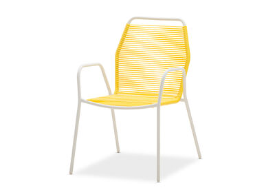 JOY - Outdoor Dining Chair with White Frame