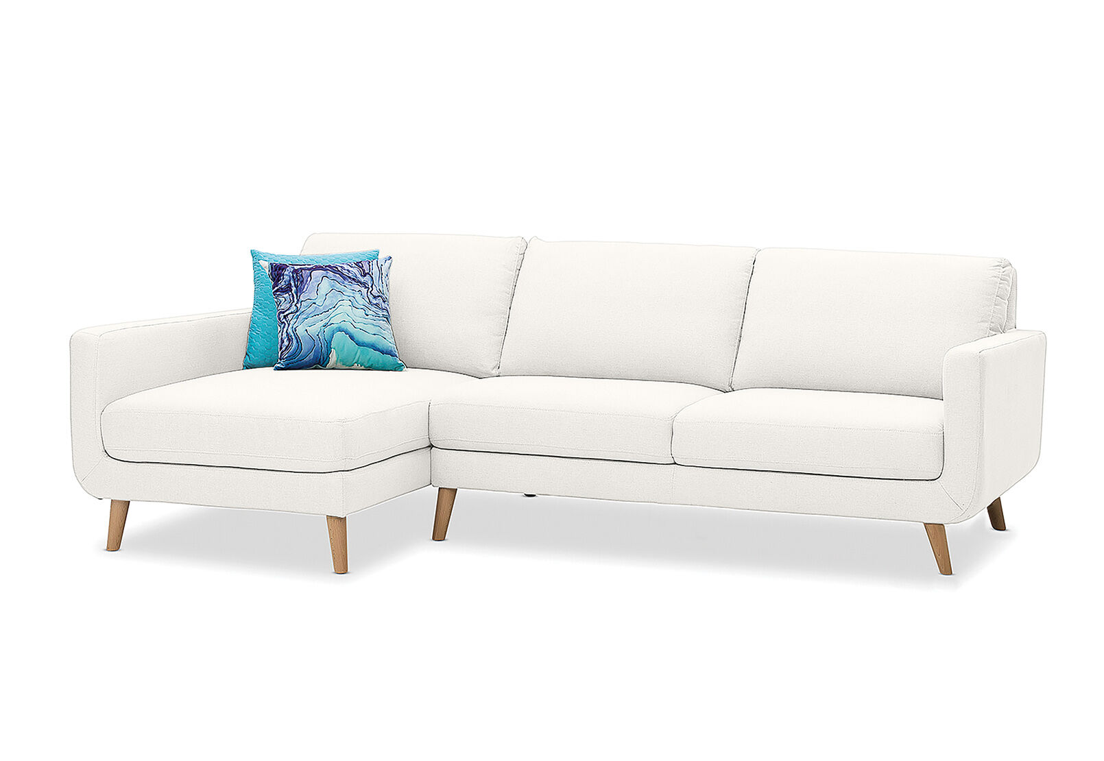 Phoebe Fabric 3 Seater with Left Hand Facing Chaise Amart