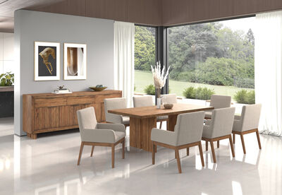 ROMULUS - 9 Piece Dining Suite with Lazarus Dining Chairs