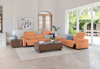 LUCIANO - Leather 2.5 Seater Sofa with 2 Electric Recliners LUCIANO