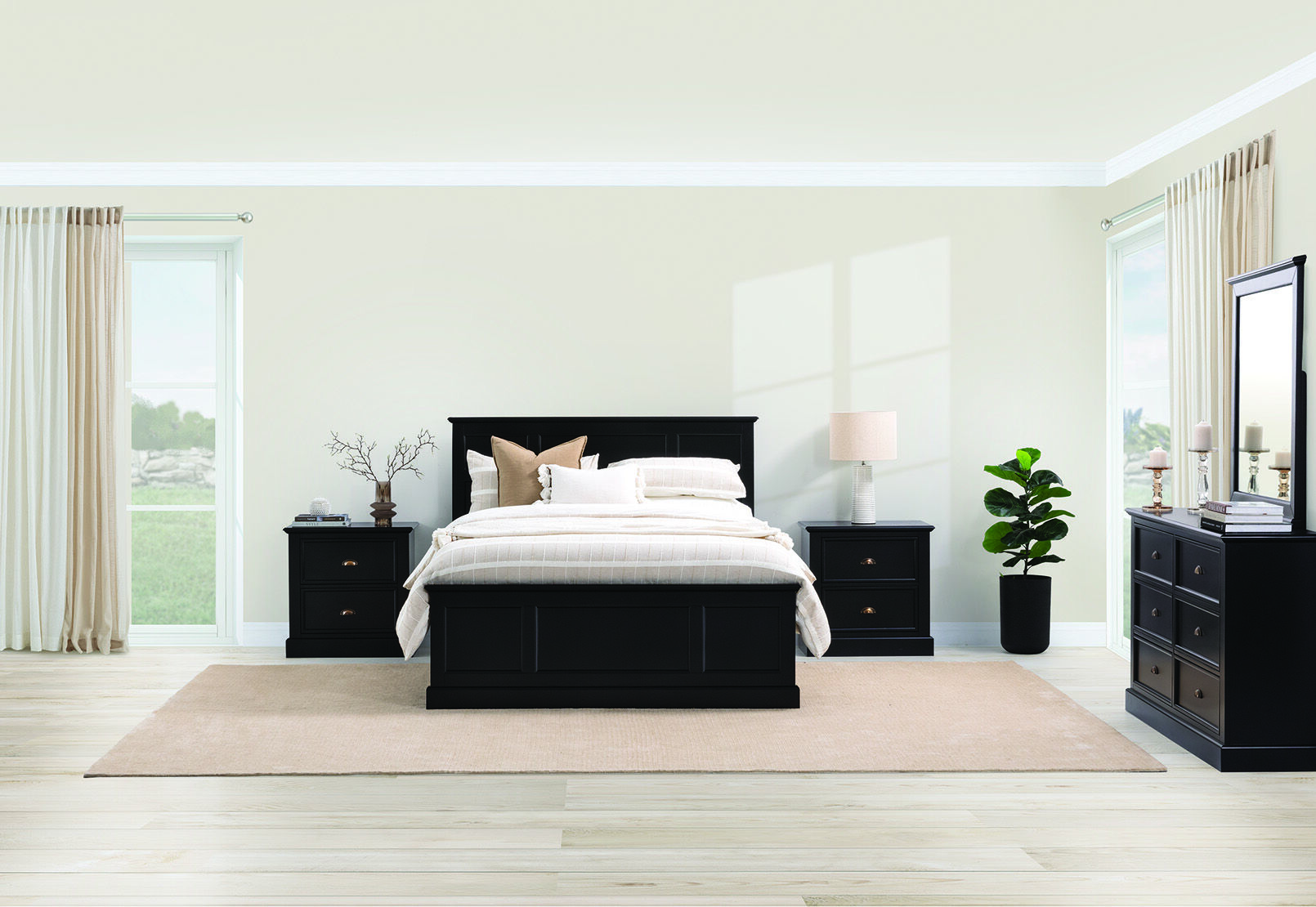 CHRYSTELLE - 4 Piece Queen Dresser Bedroom Suite. CHRYSTELLE