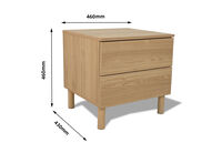 MILANI - 2 Drawer Bedside MILANI