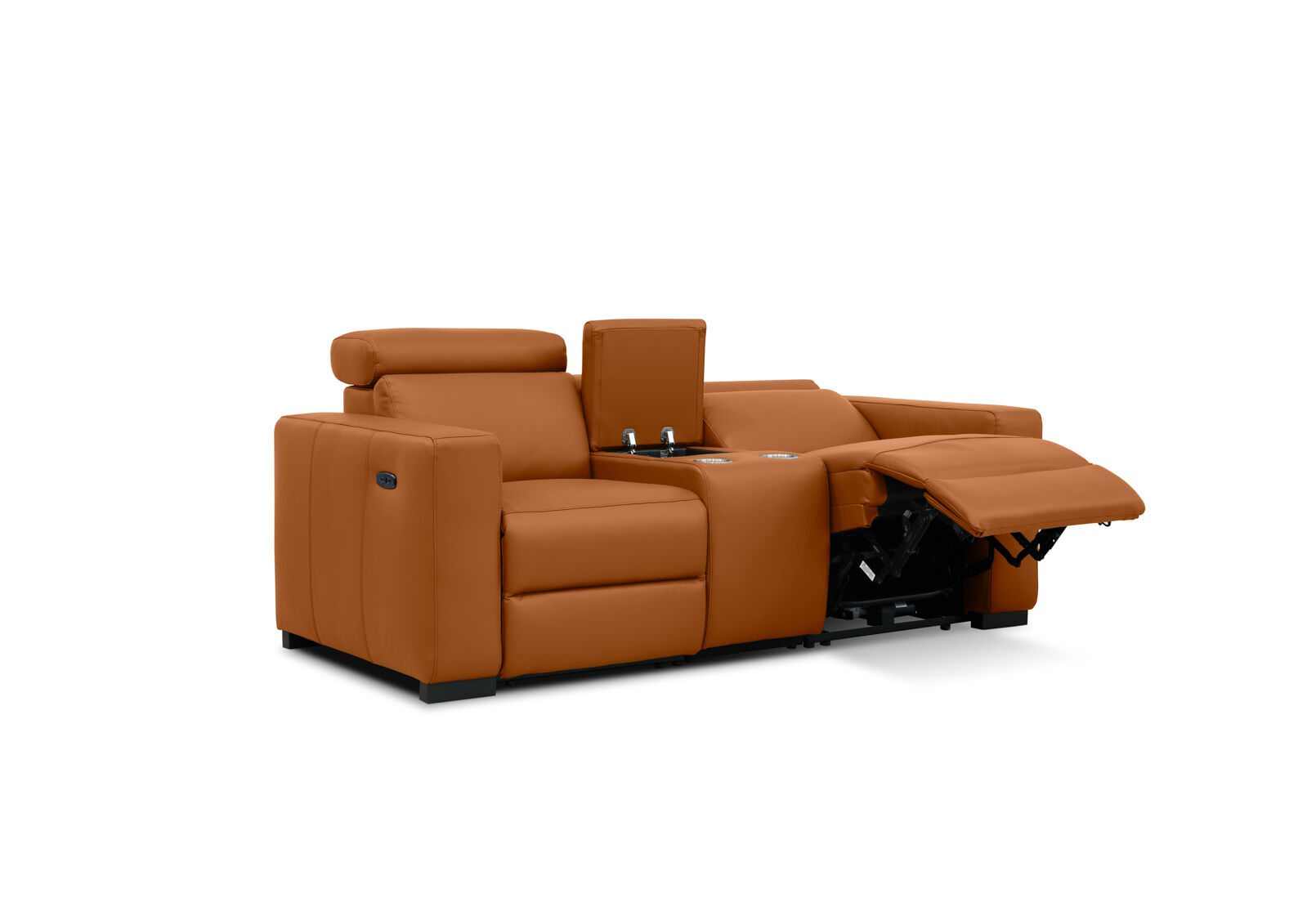 DAMIAN LEATHER - 2 Seater Sofa with inbuilt Electric Recliners DAMIAN LEATHER