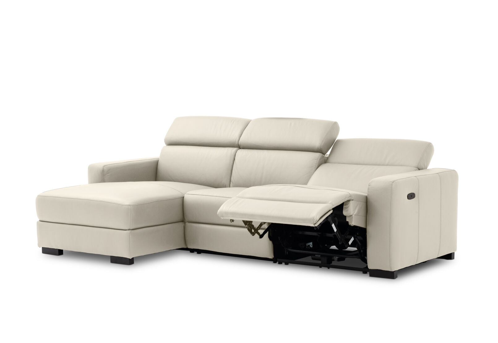 DAMIAN LEATHER - 3 Seater Sofa with LHF Chaise DAMIAN LEATHER