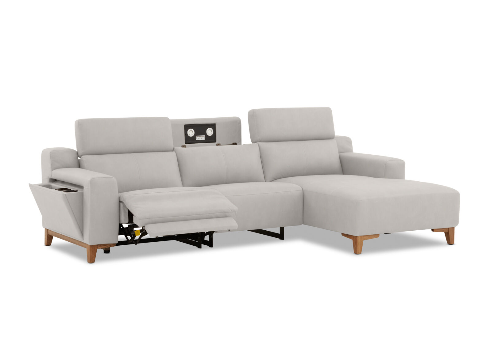 GAGE FABRIC - 3 Seater Sofa with Electric Recliner & RHF Chaise GAGE FABRIC
