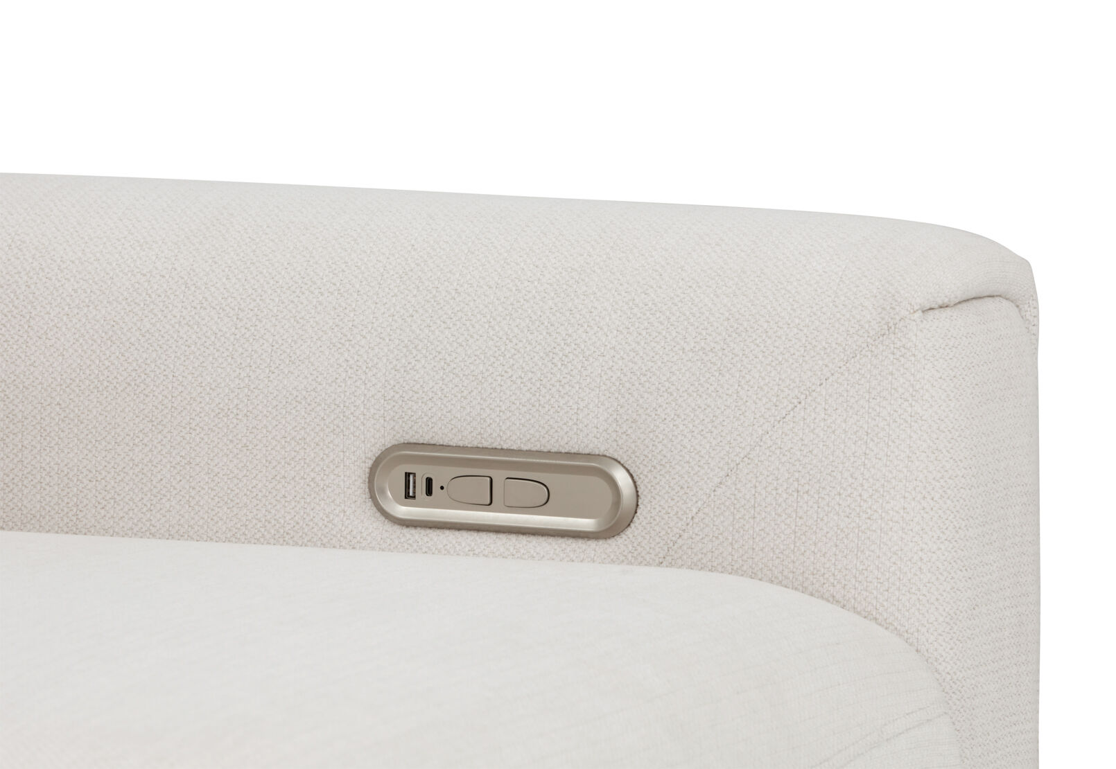 MIKAELA - 3 Seater with Sliding Electric Chaise MIKAELA