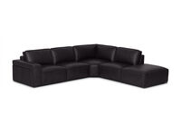 BARTELLE LEATHER - 5 Piece RHF Corner Chaise. BARTELLE LEATHER