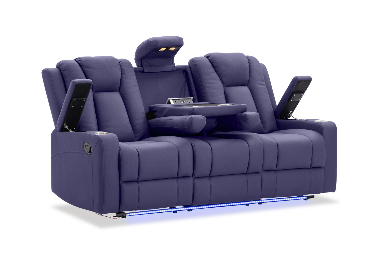 TRAVIS FABRIC - 3 Seater with Recliners TRAVIS FABRIC