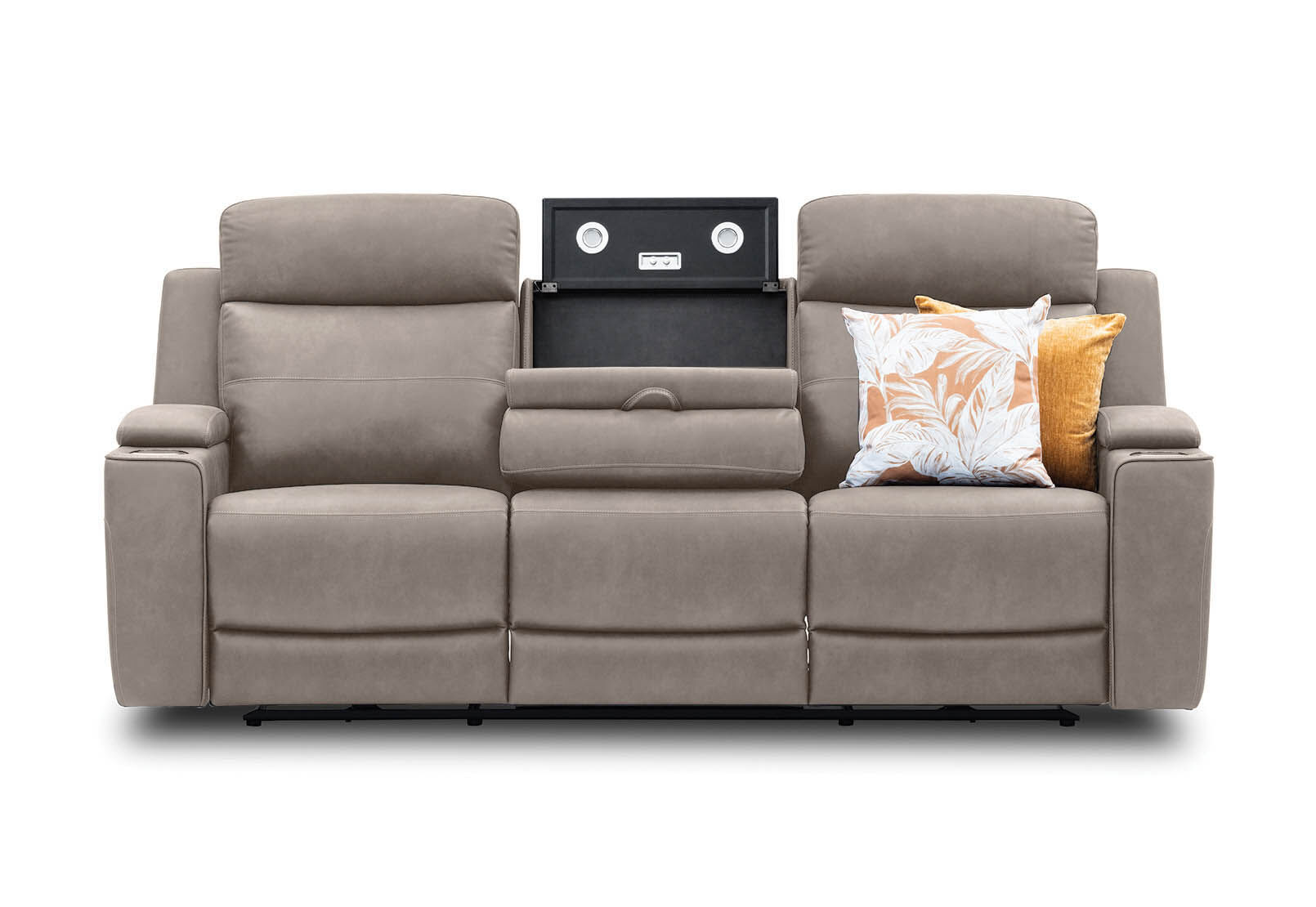 STONE KLAUS 3 Seat Sofa with 2 Inbuilt Electric Recliners