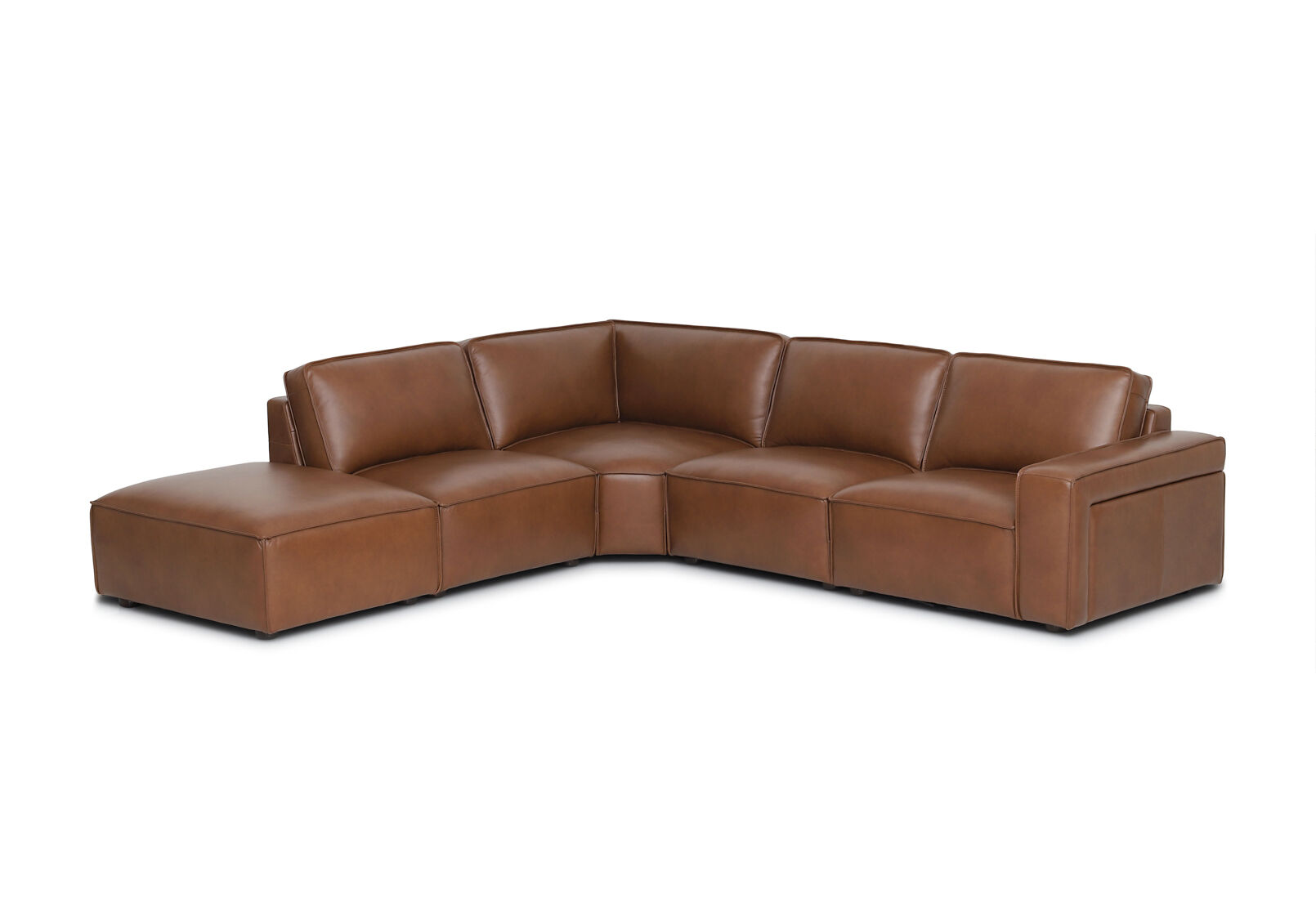 BARTELLE LEATHER - 5 Piece LHF Corner Chaise BARTELLE LEATHER