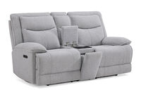 HARLINGEN FABRIC - 2 Seater Eectric Recliners with Console HARLINGEN FABRIC