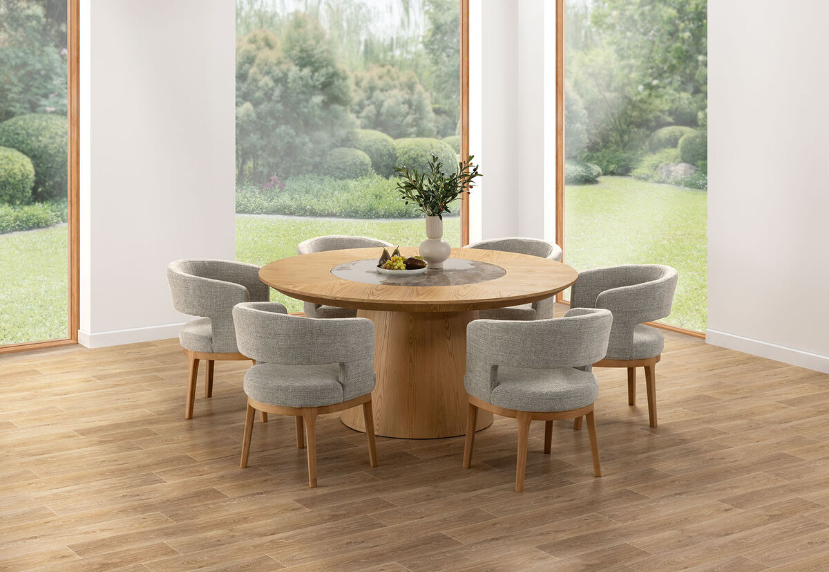 TAKESHI - 7 Piece Dining Suite with Godric Dining Chairs TAKESHI