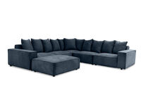 TILLEY FABRIC - Corner Lounge with Ottoman ( Fabric) TILLEY FABRIC