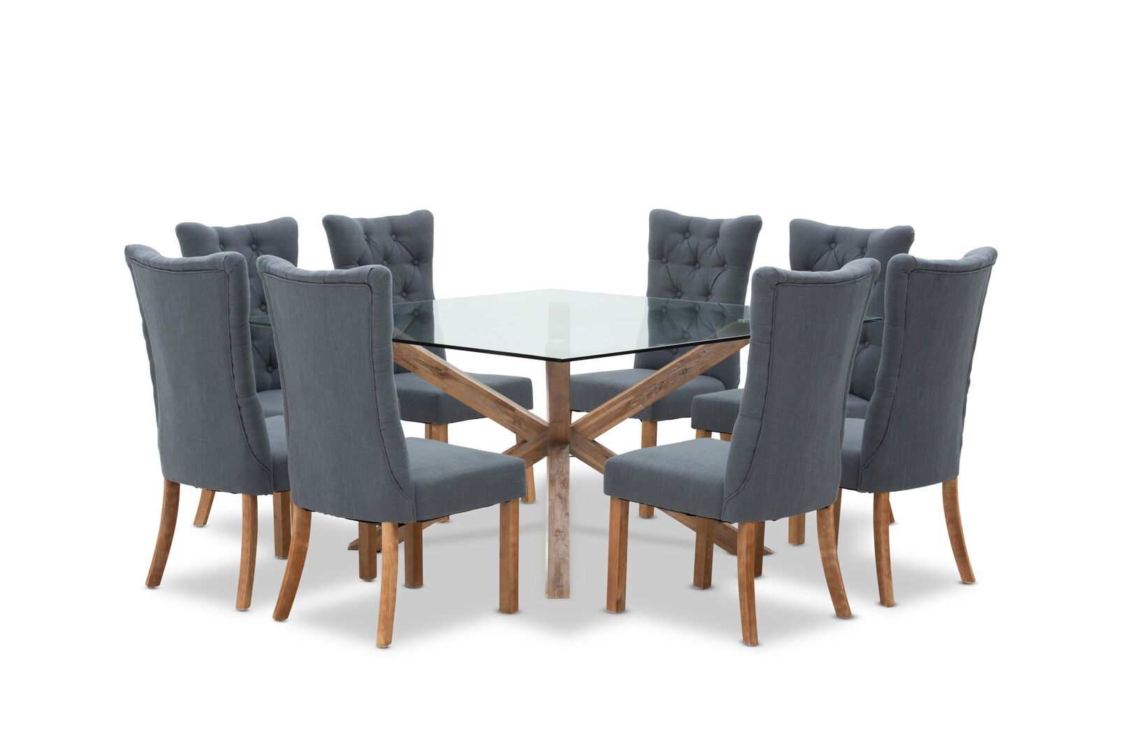 PROMENADE - 9 Piece Dining Suite with Nottingham Dining Chairs PROMENADE