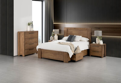 ROMULUS - 4 Piece King Tall Chest Bedroom Suite