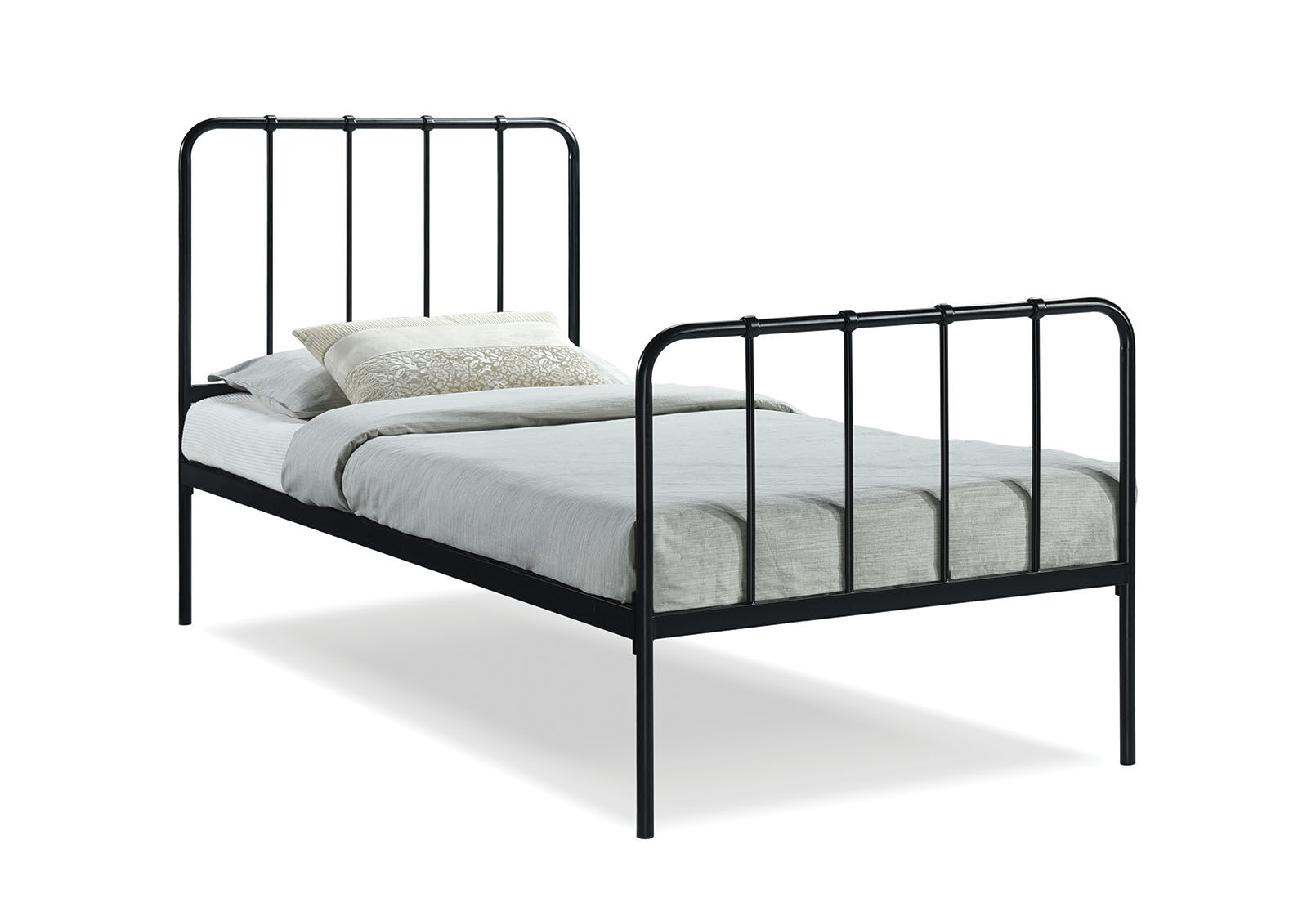 BLACK EDINBURGH Black Single Bed Amart Furniture