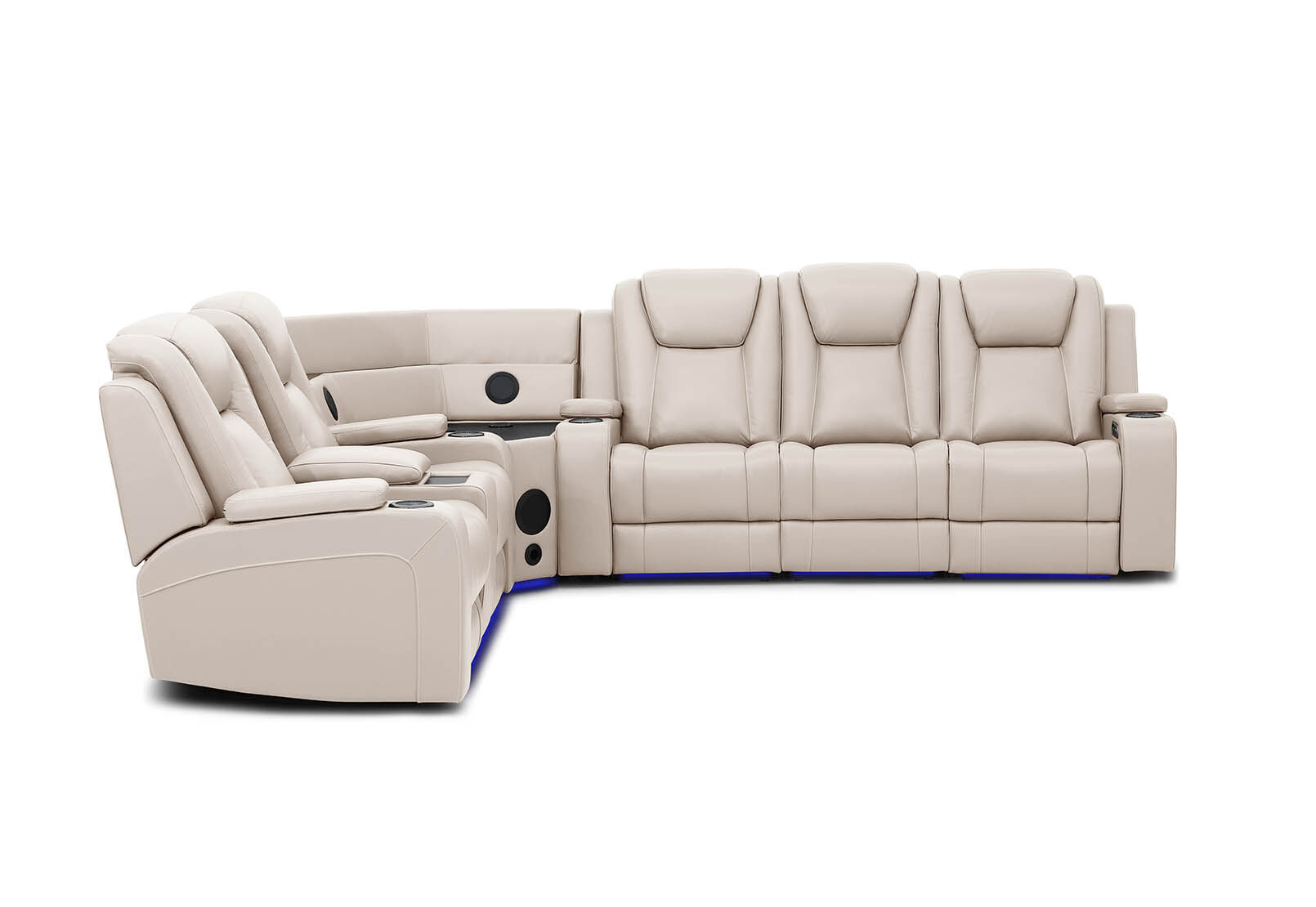 SENTINAL MK2 LEATHER - 5 Piece Corner with LHF Console SENTINAL MK2 LEATHER