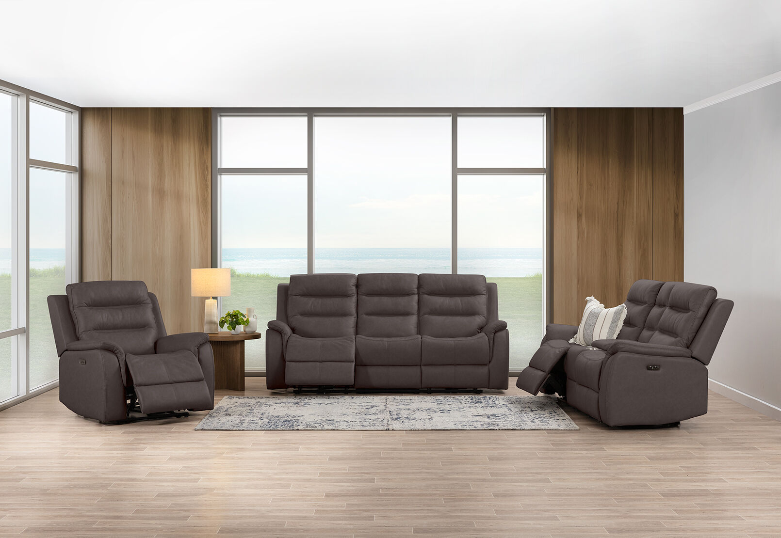 NADAL FABRIC - 3 Seater with Electric Recliners NADAL FABRIC