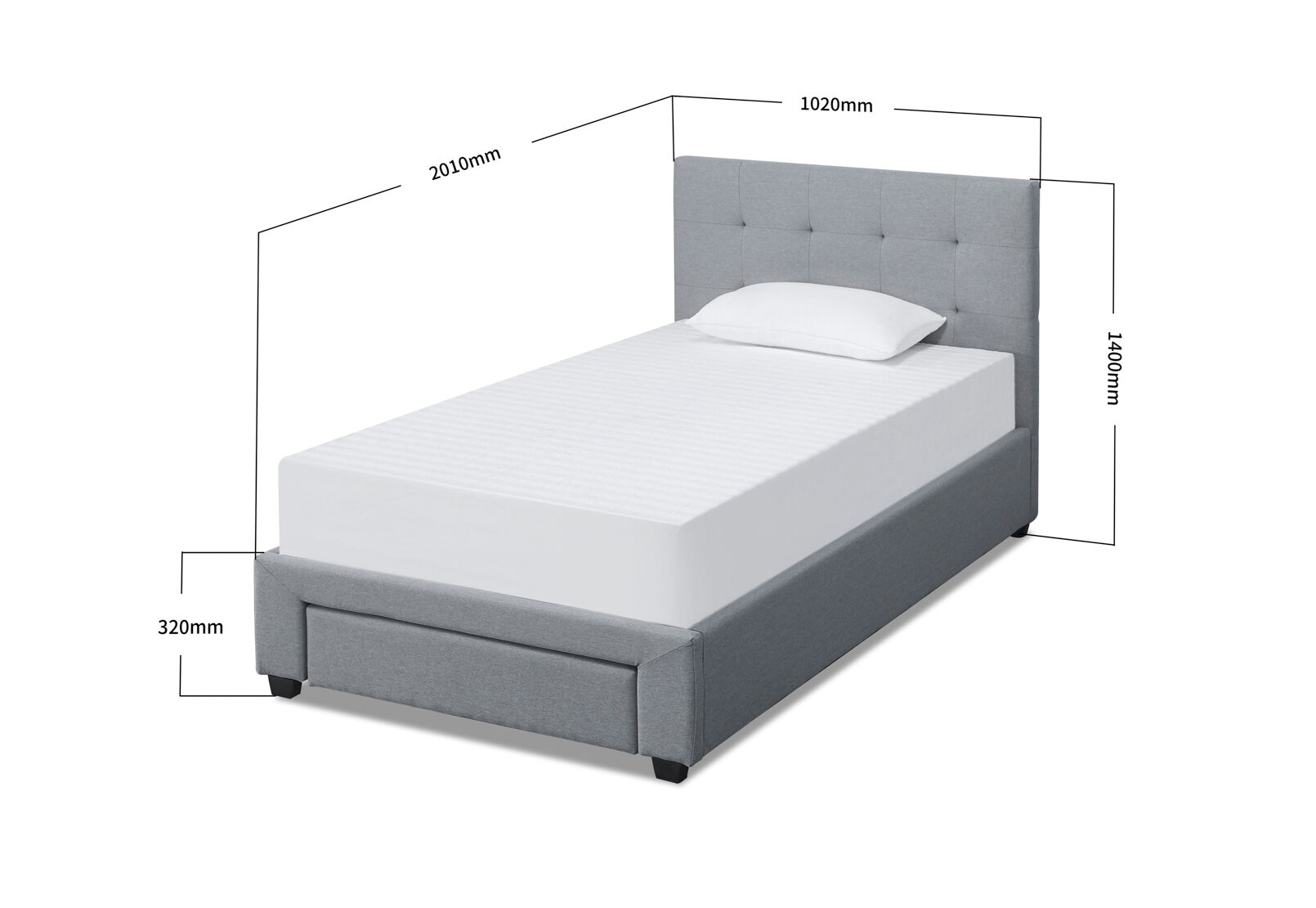 SOUTHAMPTON - Single Bed with Drawer SOUTHAMPTON