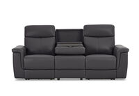 SERGIO LEATHER - 3 Seater with 2 Inbuilt Electric Recliners SERGIO LEATHER