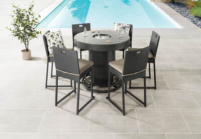 COLDIE - 7 Piece Outdoor Bar Setting
