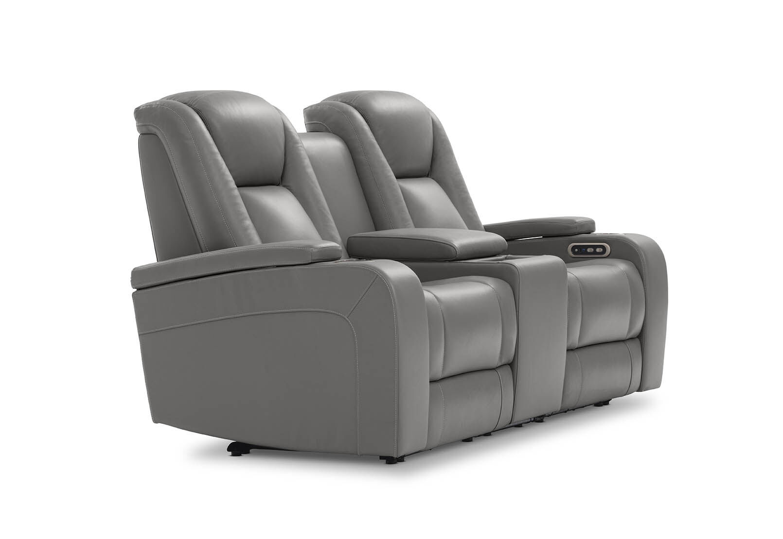 SENTINAL MK2 LEATHER - 2 Seater with 2 Electric Recliners and Console SENTINAL MK2 LEATHER