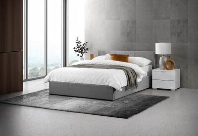 PAGOSA - Light Grey King Lift Bed
